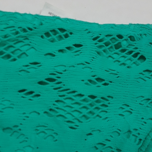 🌞NWOT Kenneth Cole mint green crocheted bottom A-28 - Picture 3 of 5
